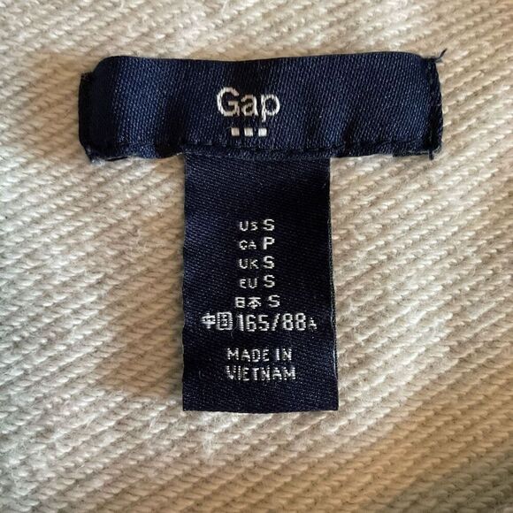 Gap Factory Top Sweatshirt Short Sleeve Cuffs Black Lace Grey Women Size Small - Picture 3 of 11